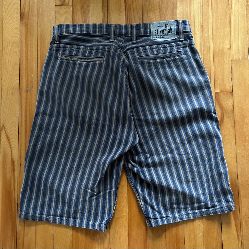 Vintage Levis‎ SilverTab Baggy Chino Shorts Mens 32 Striped 90s Y2K - Picture 4 of 15